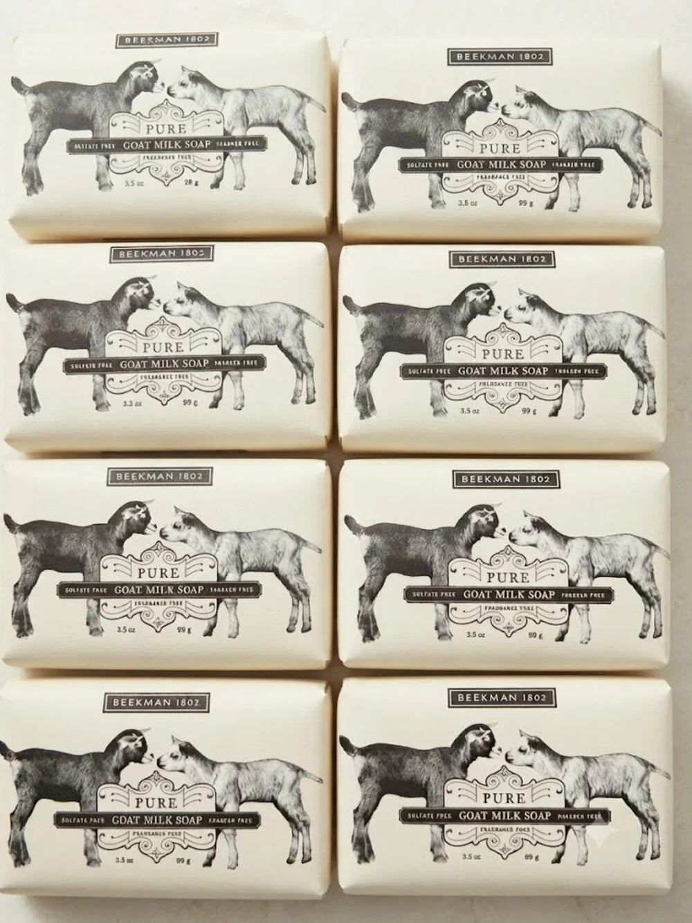 Beekman 1802 Pure Goat Milk Bar Soap 8-Pack (3.5 oz)